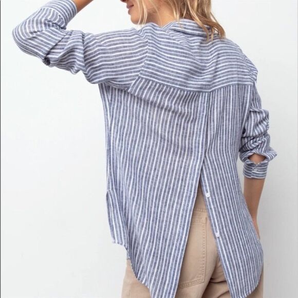 Rails‎ Sydney Artic Stripe Button Up Top Sz XS - Picture 7 of 12